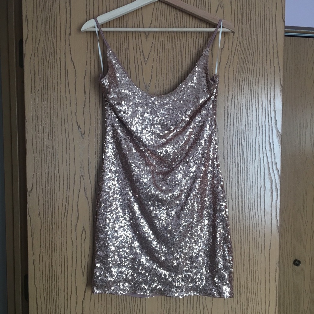 Rose Gold Sequin Dress